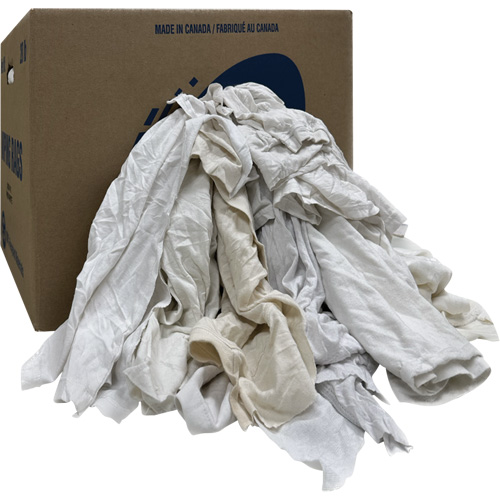Wiper Rags Box, Ganzie, White, 20 lbs. Seaboard Timber Mart