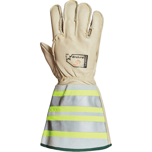 Endura&reg; Deluxe Winter Lineman Gloves with 6" Reflective Cuff, Large, Horsehide Palm, Fleece Inner Lining Seaboard Timber Mart
