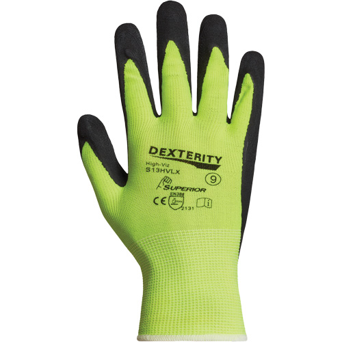 Dexterity&reg; Coated Gloves, 10, Latex Coating, 13 Gauge, Polyester Shell Seaboard Timber Mart