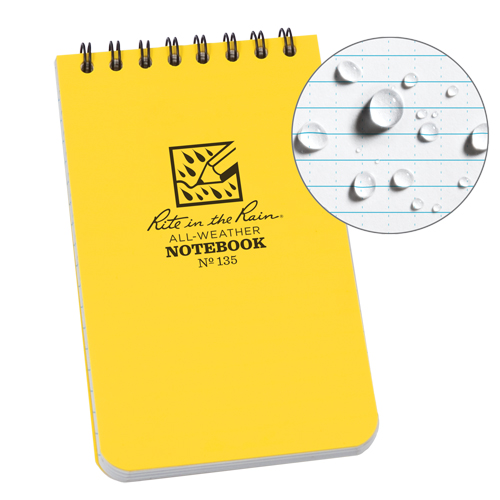 Pocket Top-Spiral Notebook, Soft Cover, Yellow, 100 Pages, 3" W x 5" L Seaboard Timber Mart