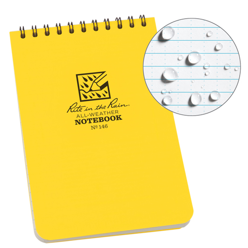 Pocket Top-Spiral Notebook, Soft Cover, Yellow, 100 Pages, 4" W x 6" L Seaboard Timber Mart