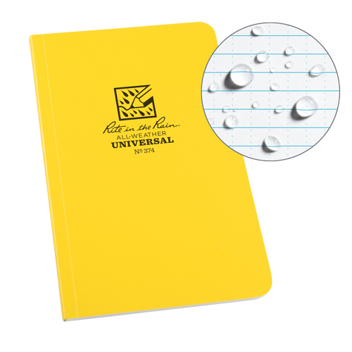 Field-Flex Bound Book, Soft Cover, Yellow, 128 Pages, 4-5/8" W x 7-1/4" L Seaboard Timber Mart