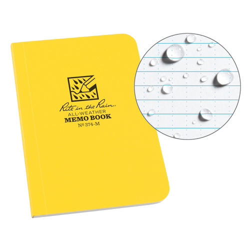 Livre m&eacute;mo, Couverture souple, Jaune, 112 Pages, 3-1/2" , 5"  Seaboard Timber Mart