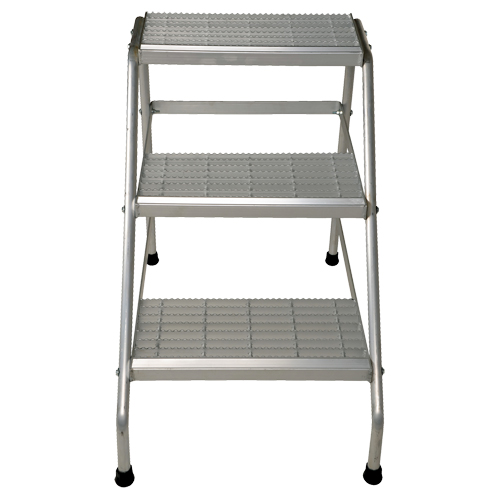 Aluminum Step Stand, 3 Steps, 34-9/16" x 22-13/16" x 30" High Seaboard Timber Mart