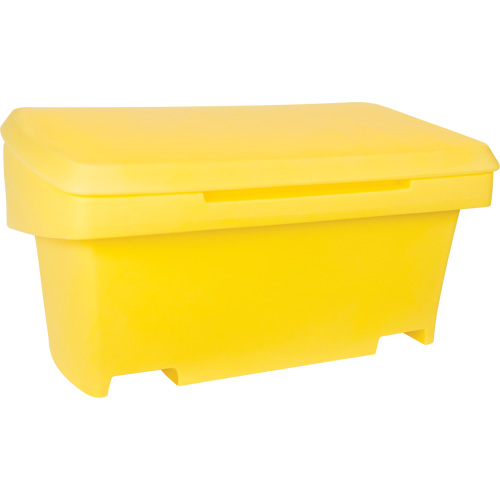 Heavy-Duty Outdoor Salt and Sand Storage Container, 24" x 48" x 24", 10 cu. Ft., Yellow Seaboard Timber Mart