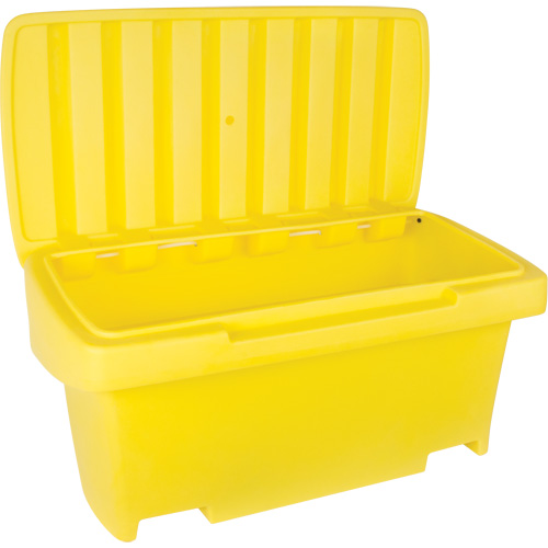 Heavy-Duty Outdoor Salt and Sand Storage Container, 24" x 48" x 24", 10 cu. Ft., Yellow Seaboard Timber Mart