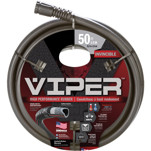 Tuyau haute performance Viper, Caoutchouc, 5/8" dia x 50' Seaboard Timber Mart
