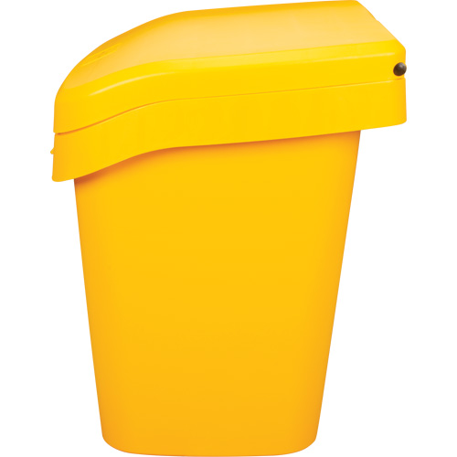 Bacs d'entreposage pour sel & sable, Avec Moraillon, 21" x 27" x 26", 4,24 pi³, Jaune Seaboard Timber Mart