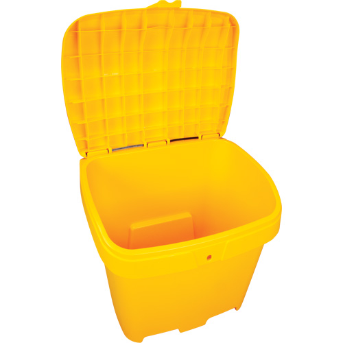 Bacs d'entreposage pour sel & sable, Avec Moraillon, 21" x 27" x 26", 4,24 pi³, Jaune Seaboard Timber Mart