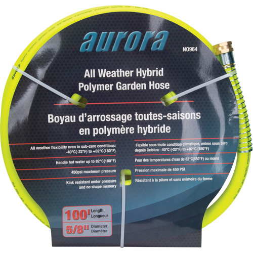 Hybrid Garden Hose, Copolymer, 5/8" dia. x 100' Seaboard Timber Mart
