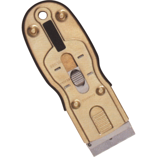 Grattoirs &agrave; lame de rasoir ergonomique, Lame Acier au carbone, Largeur 1-1/2", Manche Caoutchouc Seaboard Timber Mart