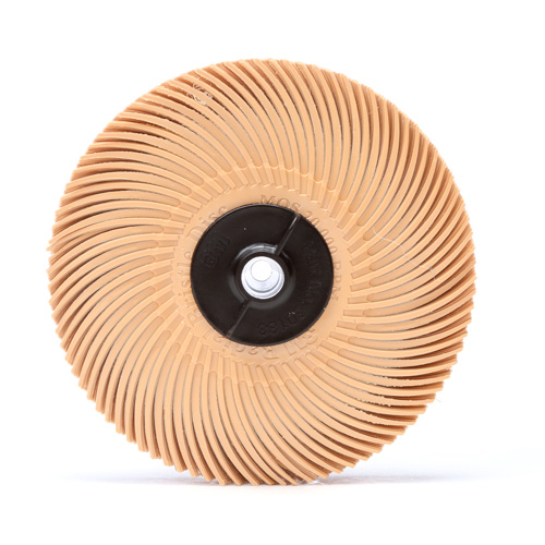 Meule en soie radiale Scotch-Brite, Oxyde d'aluminium, Grain 6 microns, 3" dia. Seaboard Timber Mart