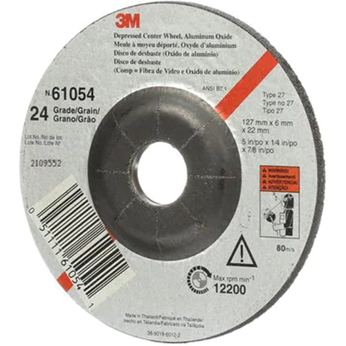 Depressed Centre Grinding Wheel, 5" x 27, Aluminum Oxide Seaboard Timber Mart