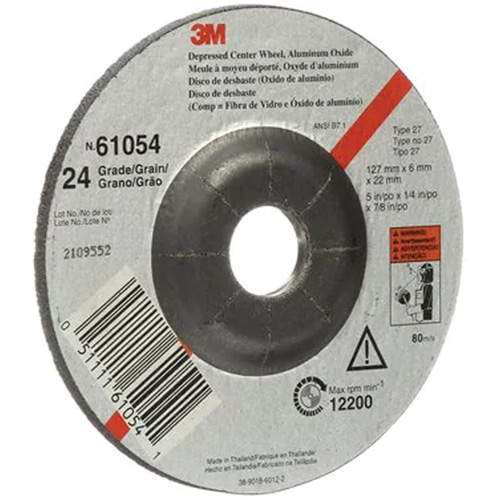 Depressed Centre Grinding Wheel, 5" x 27, Aluminum Oxide Seaboard Timber Mart
