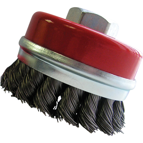 Bridled Cup Brushes, 3" Dia. x 5/8"-11 Arbor Seaboard Timber Mart