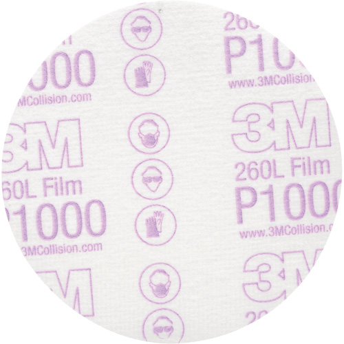 Hookit Finishing Film Disc, 5" Dia., P1000 Grit, Aluminum Oxide Seaboard Timber Mart