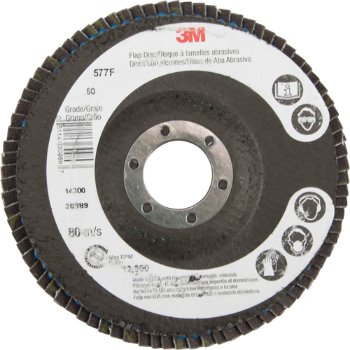 Flap Wheels - 577F Flap Discs, 4-1/2" x 7/8", Type 29, 60 Grit, Zirconium Seaboard Timber Mart
