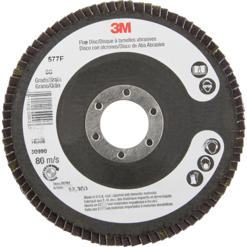 Flap Wheels - 577F Flap Discs, 4-1/2" x 7/8", Type 29, 80 Grit, Zirconium Seaboard Timber Mart