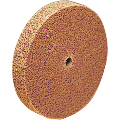 Meule d'abrasion et de polissage unitaris&eacute;e Scotch-Brite, 6" x 1/8", Arbre de 1/2", Grain de Cors&eacute;, Oxyde d'aluminium Seaboard Timber Mart