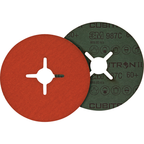 Cubitron II Fibre Discs - 987C, Ceramic Grain, 80+, 7" Dia x 7/8" Arbor Seaboard Timber Mart