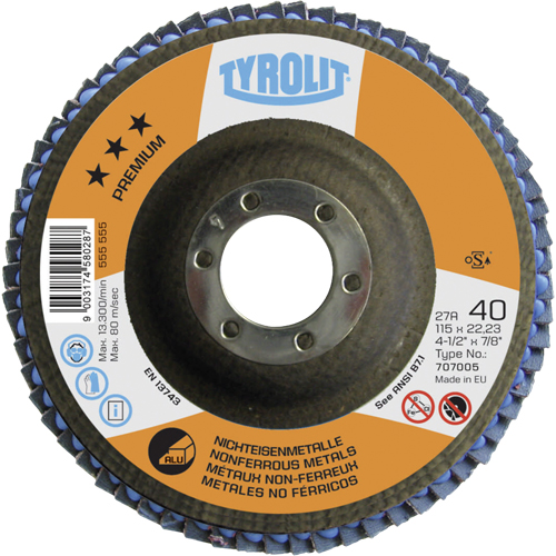 Flap Disc, 4-1/2" x 7/8", Type 29, 40 Grit, Ceramic Seaboard Timber Mart