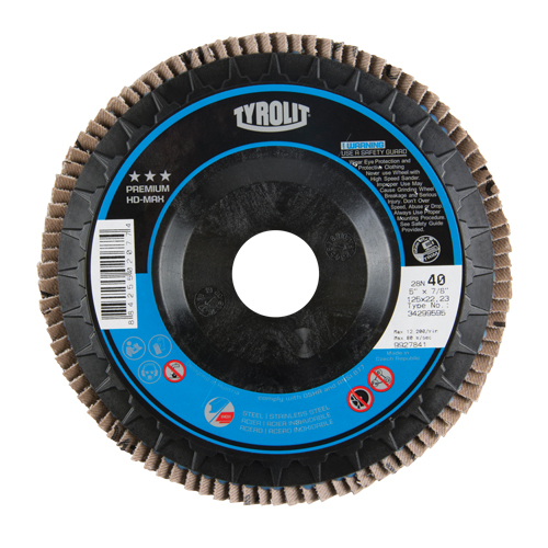 Flap Disc, 5" x 7/8", Type 27, 40 Grit, Zirconium Seaboard Timber Mart