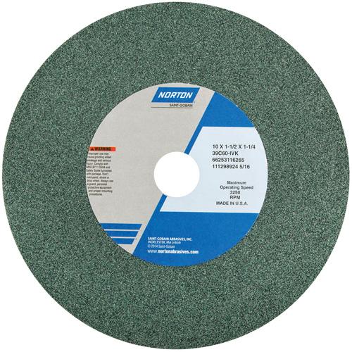 Bench and Pedestal Grinding Wheel, 14" x 2", 1-1/2" Arbor, 1, Silicon Carbide Seaboard Timber Mart