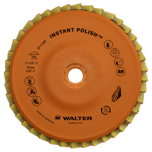 Instant Polish Flap Disc, 4-1/2" x 5/8"-11, Type 27, Very Fine Grit, Zirconium Seaboard Timber Mart