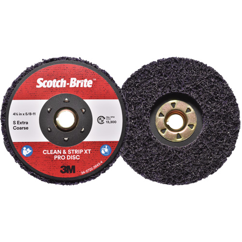 Disque  Clean and Strip  XT Pro Scotch-Brite, 4-1/2" dia., Grain Extra grossier, Carbure de silicium Seaboard Timber Mart