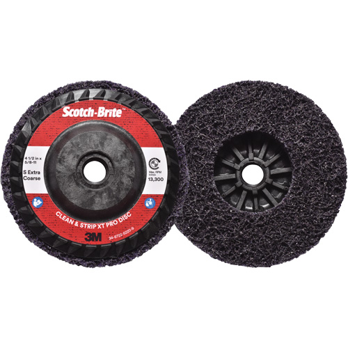 Disque  Clean and Strip  XT Pro Scotch-Brite, 4-1/2" dia., Grain Extra grossier, Carbure de silicium Seaboard Timber Mart