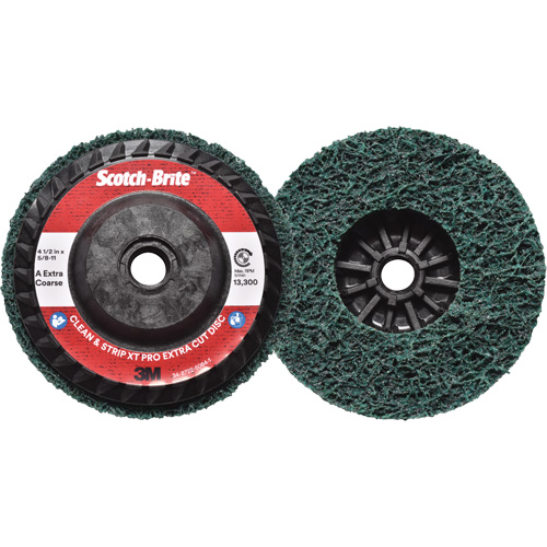 Disque extra coupe  Clean and Strip  XT Pro Scotch-Brite, 4-1/2" dia., Grain Extra grossier, Oxyde d'aluminium Seaboard Timber Mart