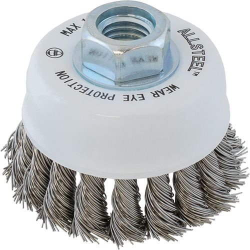 Brosse m&eacute;tallique AllSteel, 3" dia. x 5/8"-11 arbre Seaboard Timber Mart