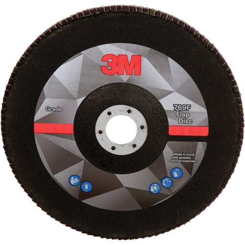 Disque &agrave; lamelles &agrave; changement rapide 769F, 7" x 7/8", Type 27, Grain 60+, Oxyde d'aluminium/C&eacute;ramique Seaboard Timber Mart