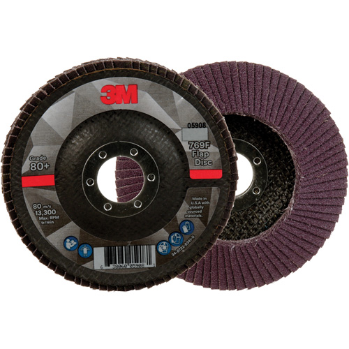 Disque &agrave; lamelles &agrave; changement rapide 769F, 4-1/2" x 7/8", Type 29, Grain 80+, C&eacute;ramique Seaboard Timber Mart