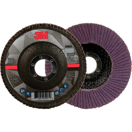 769F Quick Change Flap Disc, 4-1/2" x 7/8", Type 27, 80+ Grit, Ceramic Seaboard Timber Mart