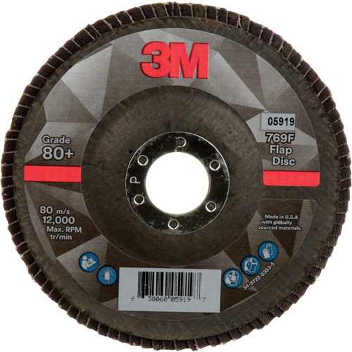 769F Quick Change Flap Disc, 5" x 7/8", Type 27, 80+ Grit, Ceramic Seaboard Timber Mart