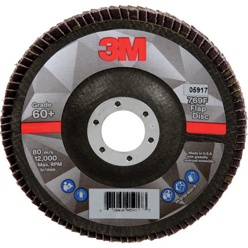Disque &agrave; lamelles &agrave; changement rapide 769F, 5" x 7/8", Type 29, Grain 60+, C&eacute;ramique Seaboard Timber Mart
