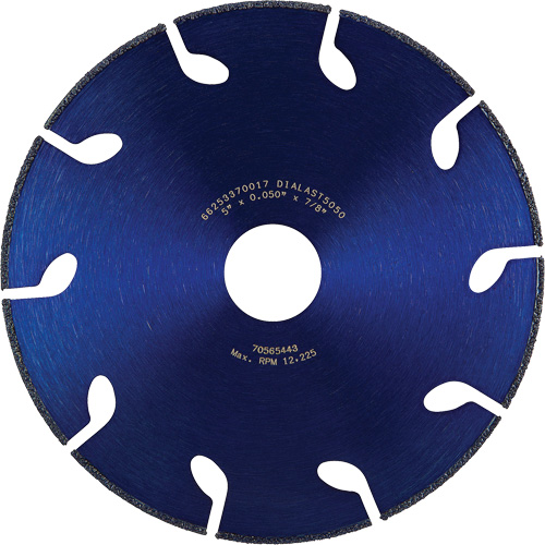 Dialast RightCut Cut-Off Wheel, 5" x 0.05", 7/8" Arbor, Type 01/41, Diamond, 12225 RPM Seaboard Timber Mart