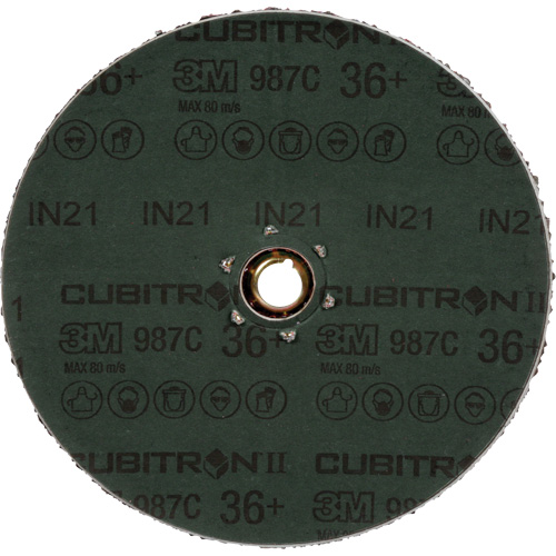 Disque en fibre 987C Cubitron II, C&eacute;ramique, 36+, 4-1/2" Dia Seaboard Timber Mart