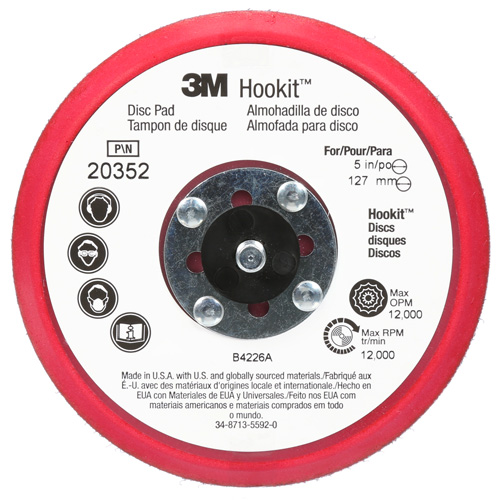 Tampon d'appoint &agrave; profil bas pour disque Hookit Seaboard Timber Mart