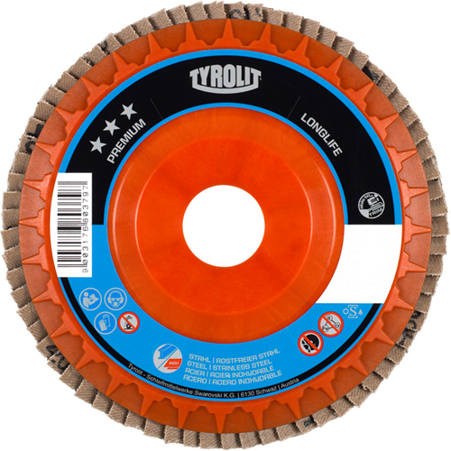 Premium LongLife Flap Disc, 7" x 7/8", Type 27, 40 Grit, Zirconium Seaboard Timber Mart