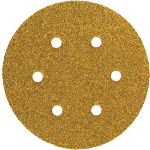 Disque de ponçage en papier autoagrippant avec aspiration Gold Reserve A296, dia 5", Grain P220/Fin, Oxyde d'aluminium, Poids C Seaboard Timber Mart