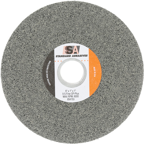 Meule &agrave; usage g&eacute;n&eacute;ral Standard Abrasives, 6" x 1", Arbre de 1", Carbure de silicium Seaboard Timber Mart
