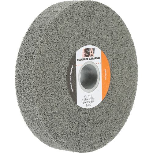 Meule &agrave; usage g&eacute;n&eacute;ral Standard Abrasives, 6" x 1", Arbre de 1", Carbure de silicium Seaboard Timber Mart