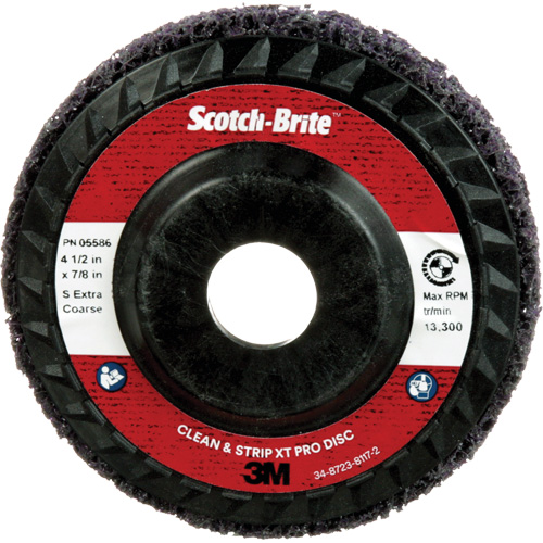 Disque Clean and Strip XT Pro XO-DC Scotch-Brite, 4-1/2" dia., Grain Extra grossier, Carbure de silicium Seaboard Timber Mart