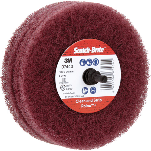 Scotch-Brite Roloc Plus General Purpose Scuffing Wheel, 4" Dia. Seaboard Timber Mart