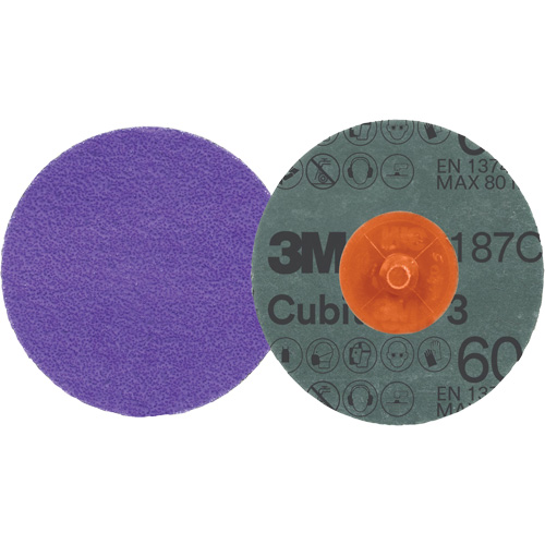 Cubitron 3 Roloc Fibre Disc, 2" Dia., 60+ Grit, Ceramic Seaboard Timber Mart
