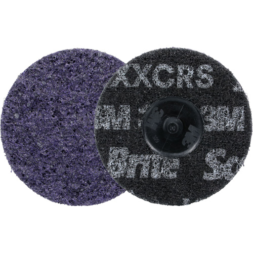 Meule robuste pour le conditionnement de pr&eacute;cision des surfaces Scotch-Brite Roloc, HD-DR, 3" dia., Grain 60+, C&eacute;ramique Seaboard Timber Mart