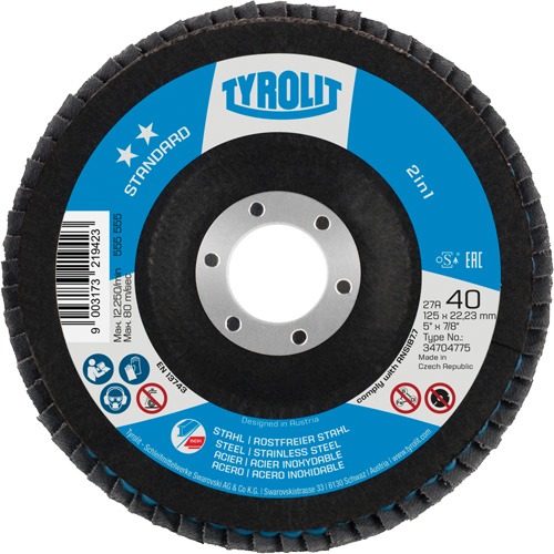 2-in-1 Flap Disc, 5" x Type 27A, 60 Grit Seaboard Timber Mart