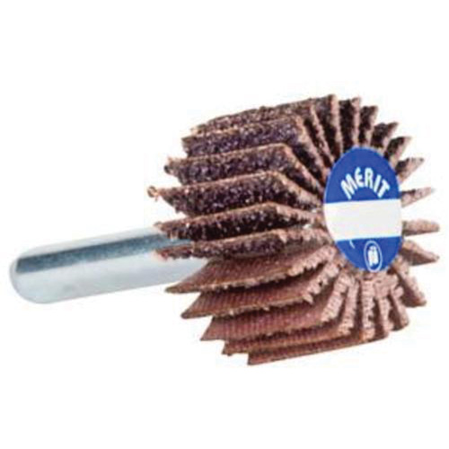 Mini Flap Wheel, Aluminum Oxide, 80 Grit, 1-1/2" x 1-1/2" x 1/4" Seaboard Timber Mart